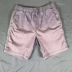 Katin Chino Shorts Men's Small Grey Elastic Waist Designer Preppy Golf Faded